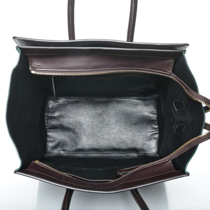 Celine Smooth Calfskin Suede Mini Tri-Color Luggage Burgundy 6 of 6