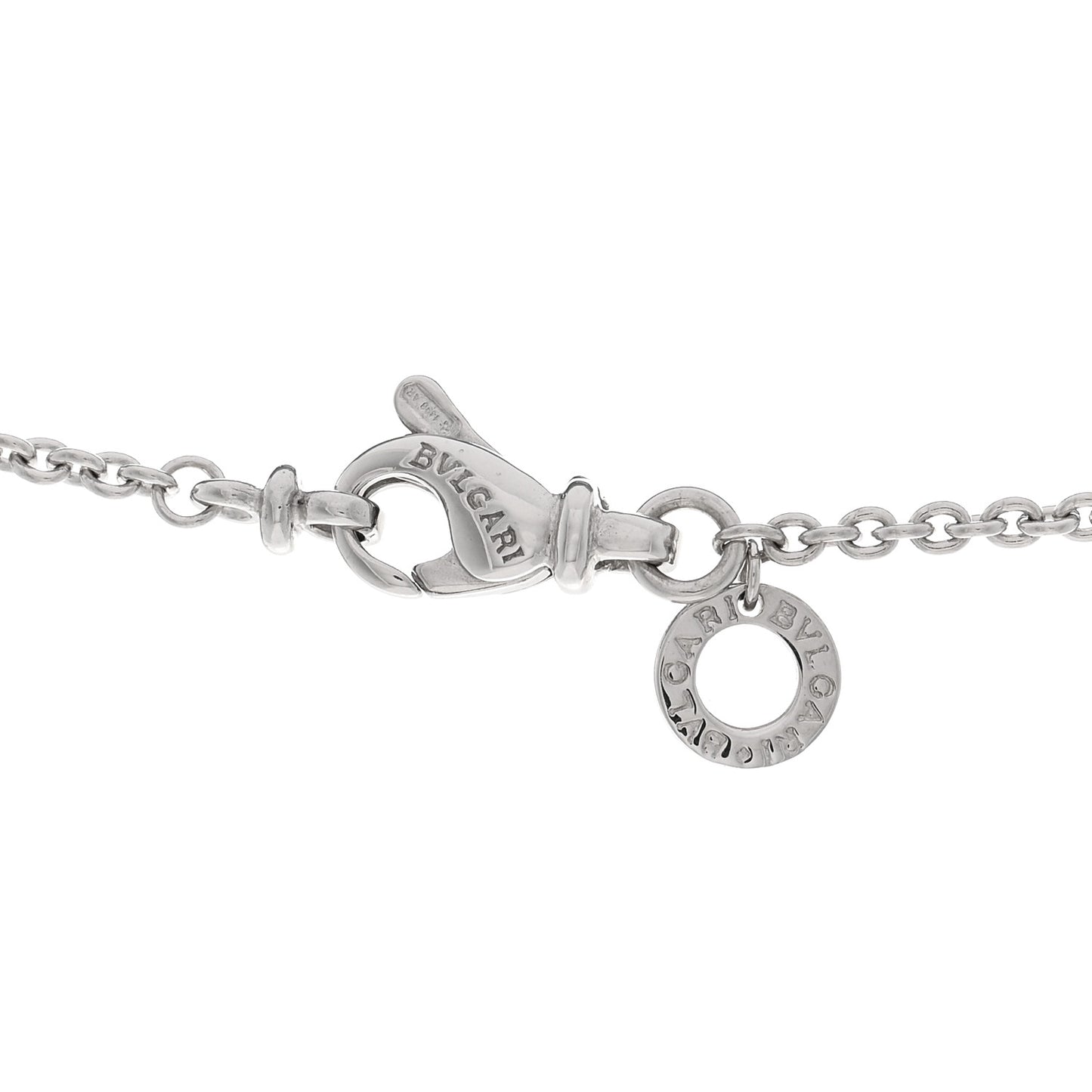18K White Gold Diamond B.Zero1 Pave Pendant Necklace
