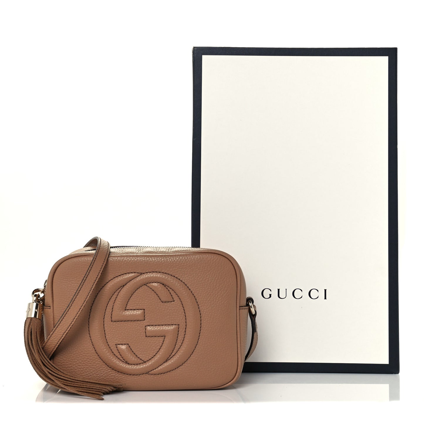 Pebbled Calfskin Small Soho Disco Bag Camelia