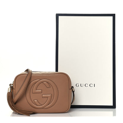 Gucci Pebbled Calfskin Small Soho Disco Bag Camelia 11 of 11