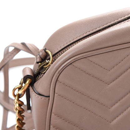 Gucci Calfskin Matelasse Small GG Marmont Chain Shoulder Bag Porcelain Rose 15 of 17
