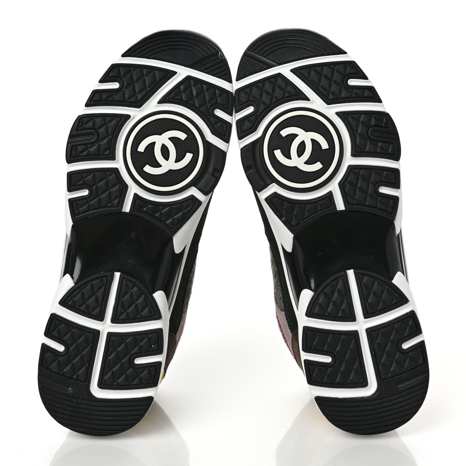 Chanel Tweed Suede CC Sneakers 39.5 Multicolor 6 of 6