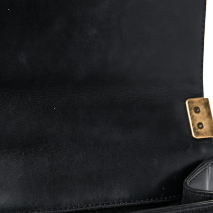 Chanel Glazed Calfskin Medium Boy Flap Black 13 of 16