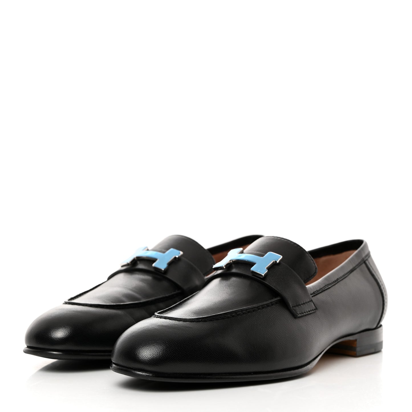 Goatskin Womens Paris Loafers 38.5 Black