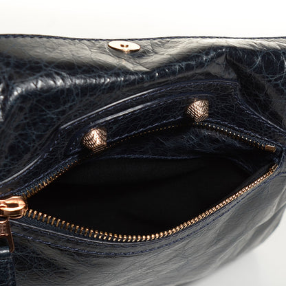 Balenciaga Agneau Giant 12 Gold Hardware Envelope Clutch Dark Night 8 of 9