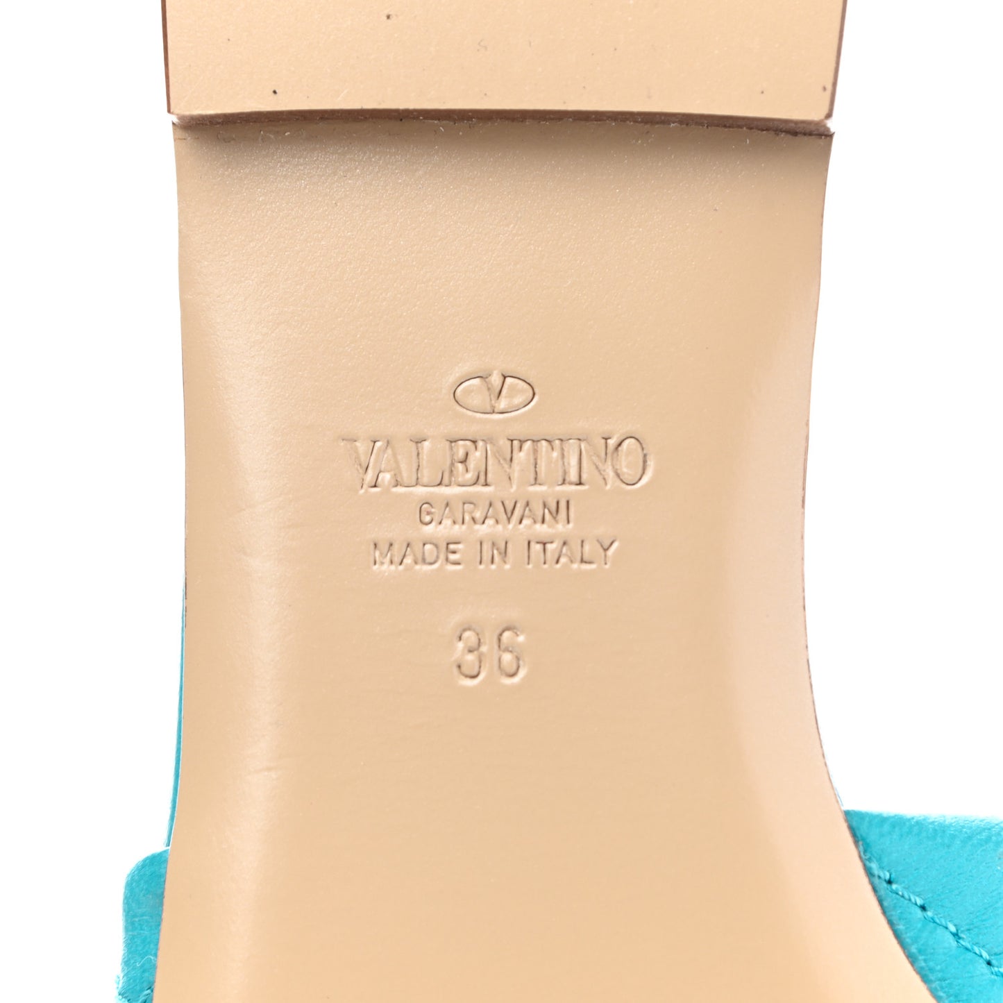 Nappa Roman Stud Flat Slide Sandals 36 Sky Fall