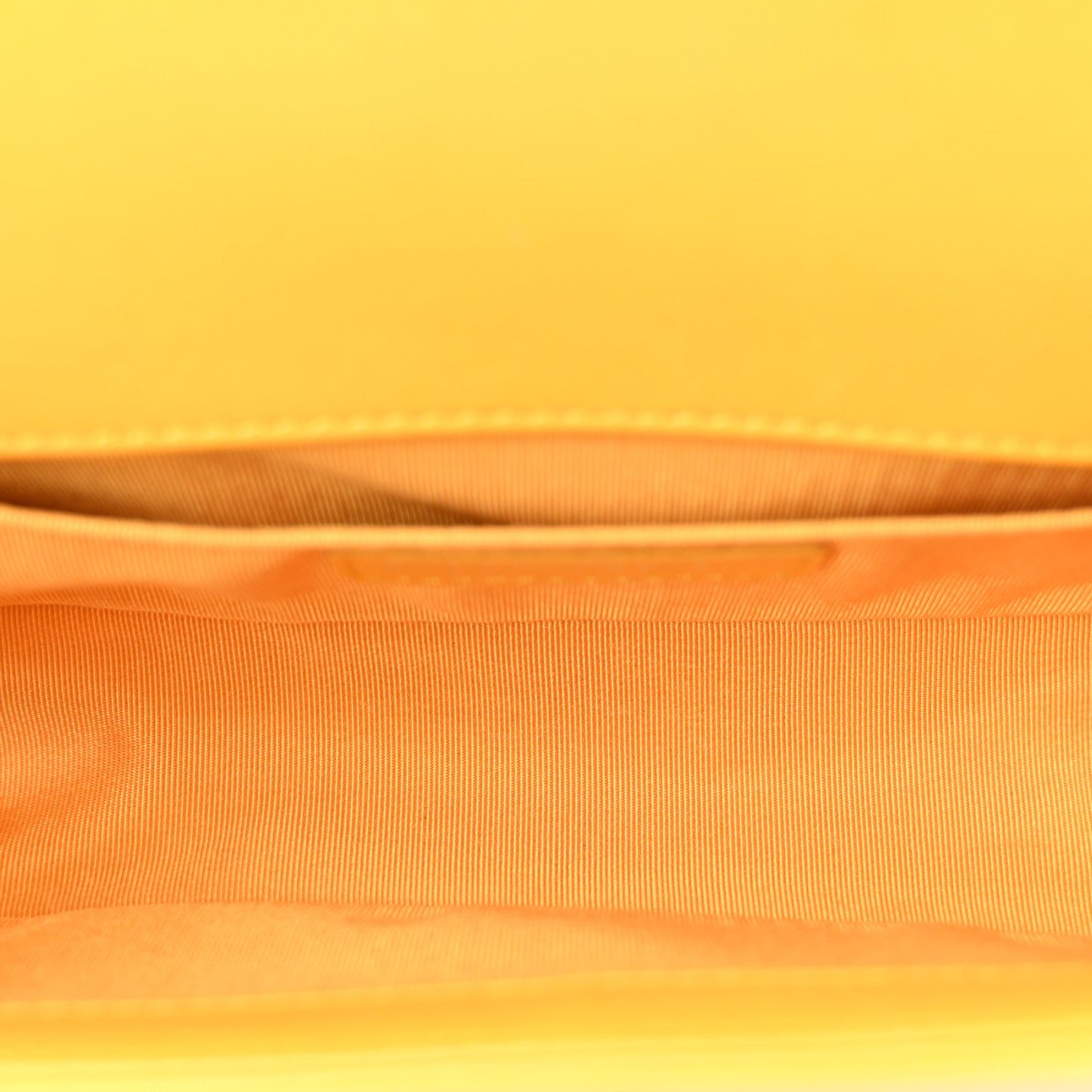 Lambskin Quilted Small Boy Flap Yellow