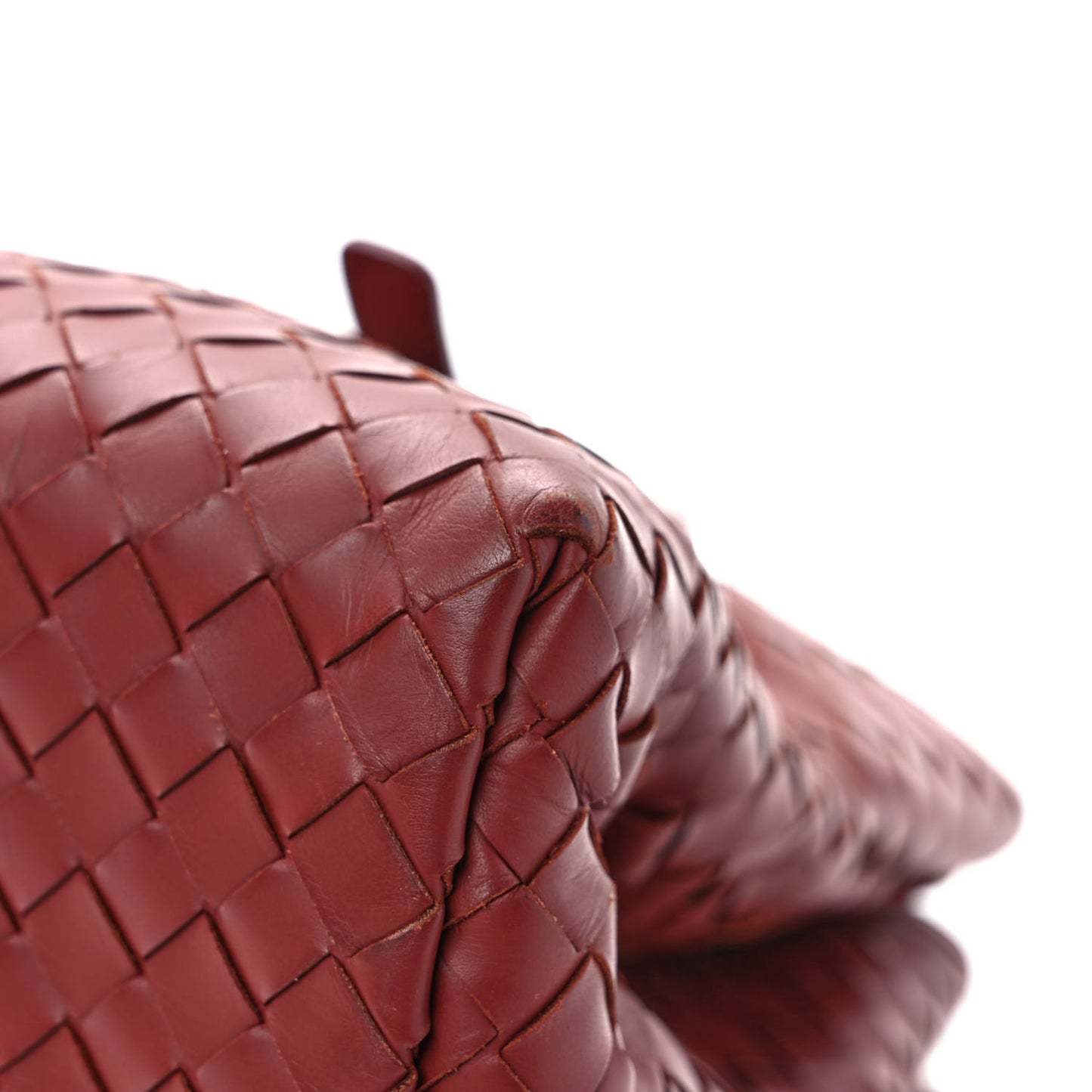 Nappa Intrecciato Small Roma Tote Red