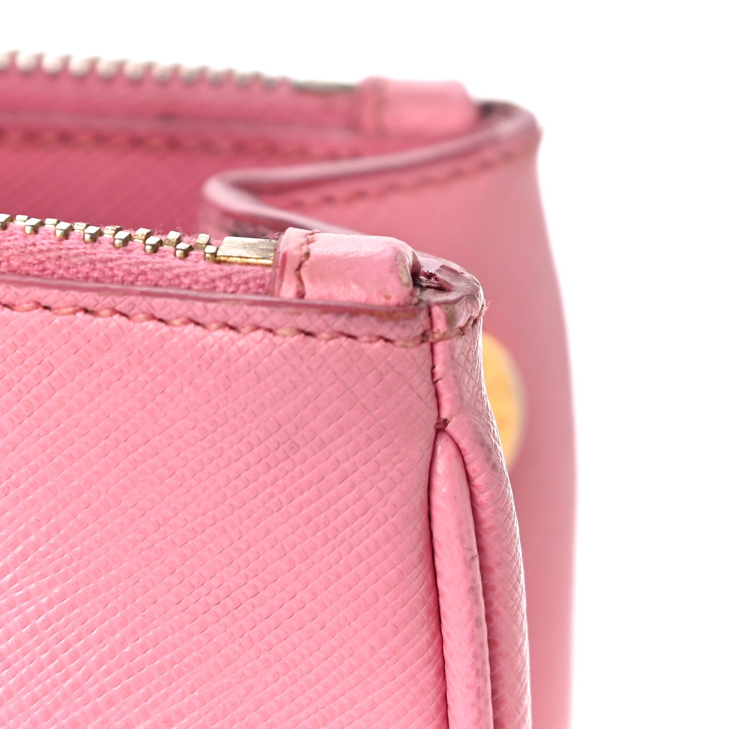 Saffiano Lux Mini Galleria Double Zip Tote Begonia