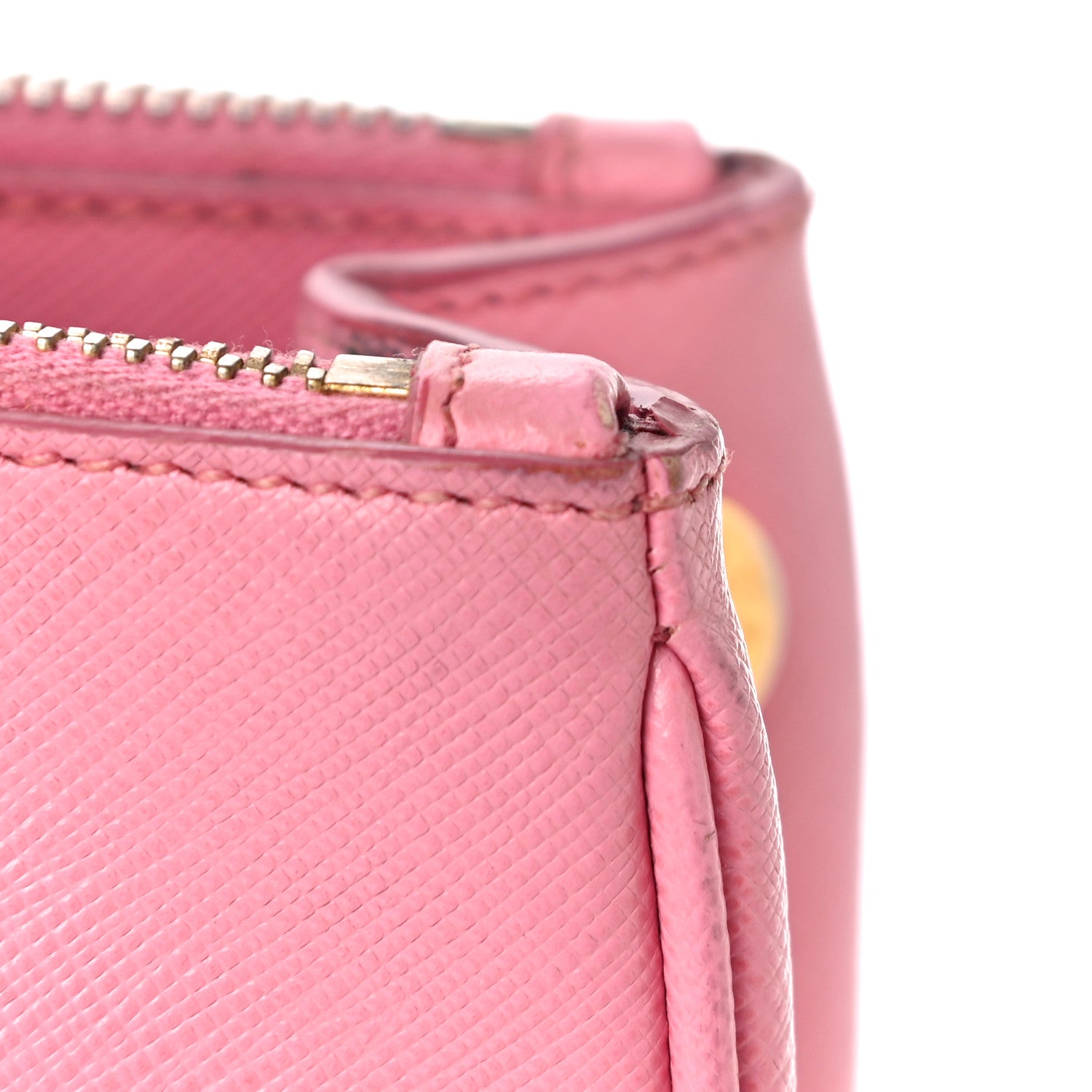 Prada Saffiano Lux Mini Galleria Double Zip Tote Begonia 23 of 35