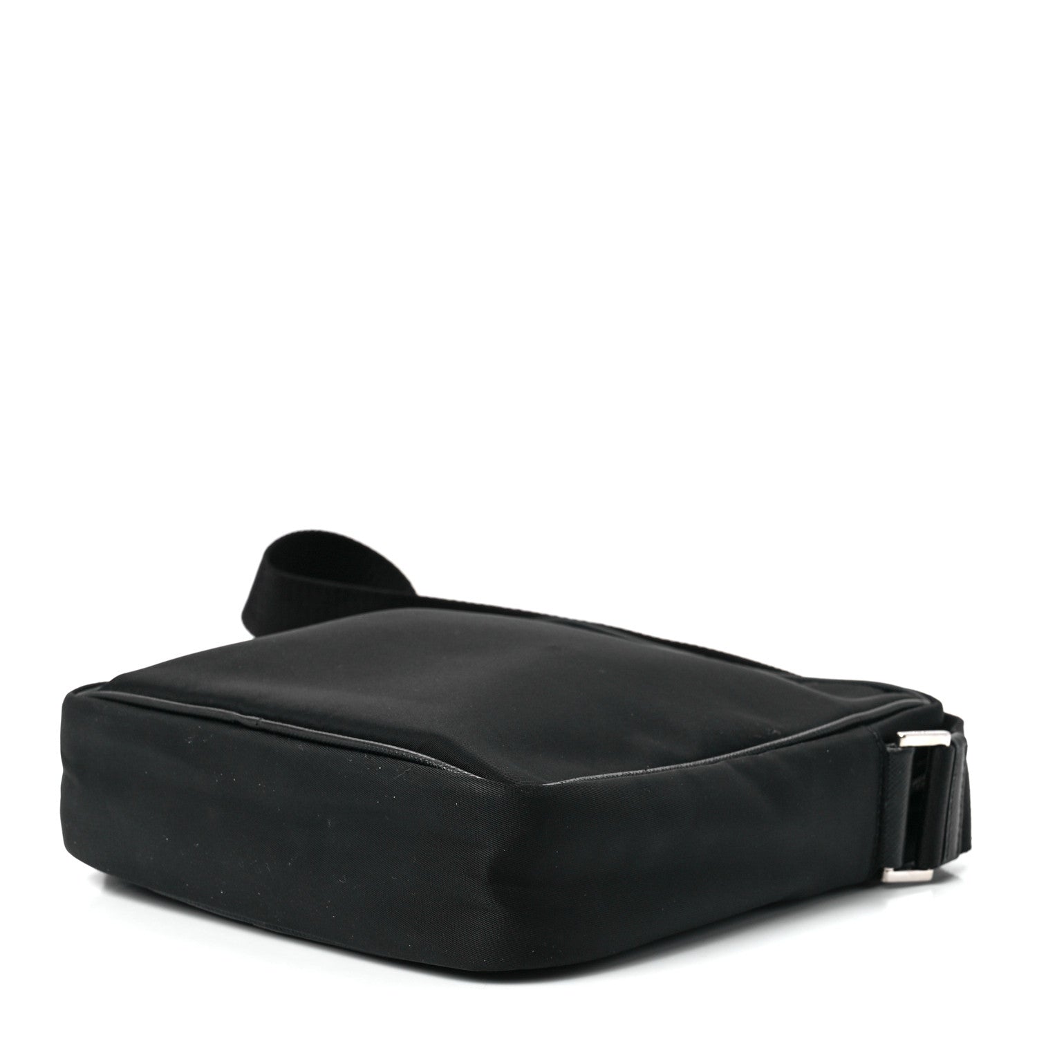 Prada Tessuto Nylon Saffiano Messenger Bag Black Yellow 11 of 13