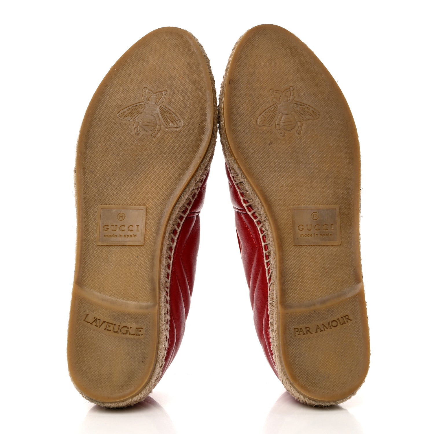 Gucci Nappa Matelasse GG Marmont Espadrilles 38 Hibiscus Red 5 of 9