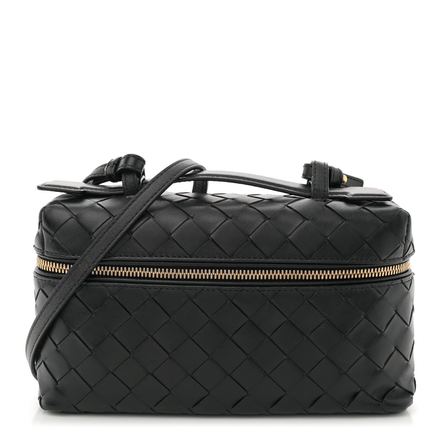 Bottega Veneta Calfskin Intrecciato Bang Bang Vanity Case Black 1 of 11