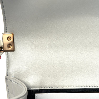 Chanel Lambskin Embossed New Medium Boy Cube Flap White 6 of 6