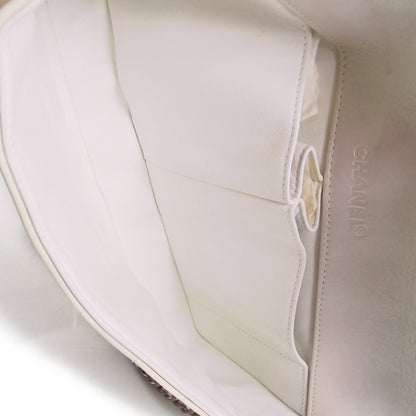 Chanel Patent Cube Classic E/W Medium Flap White 8 of 12