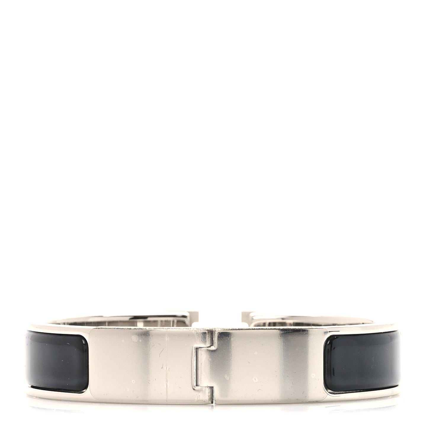 Enamel Narrow Clic Clac H Bracelet PM Black