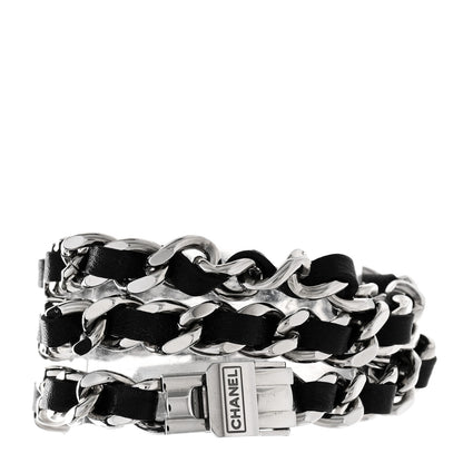 Chanel Stainless Steel Lambskin 16mm Premiere Rock Triple Row Quartz Watch Black 3 of 5