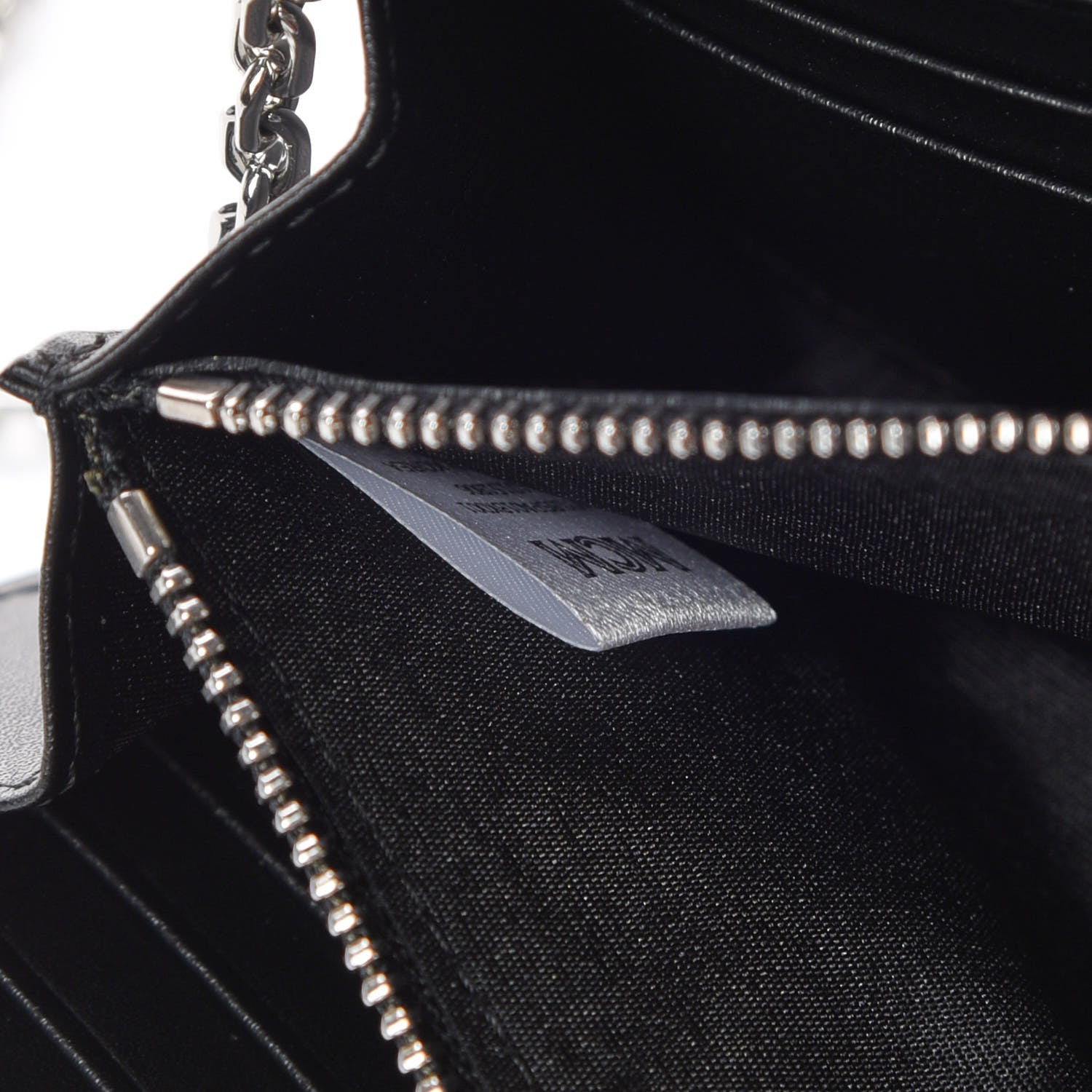 MCM Calfskin Large Patricia Wallet On Chain Black 9 of 10