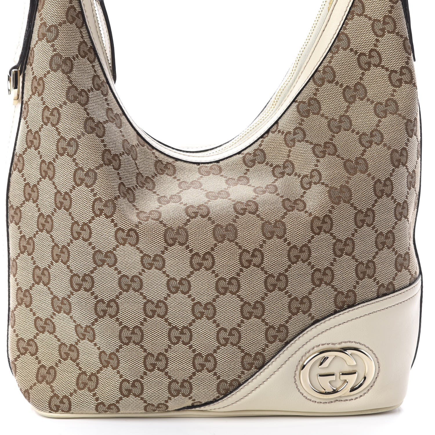 Gucci Monogram Medium New Britt Hobo Off White 8 of 8