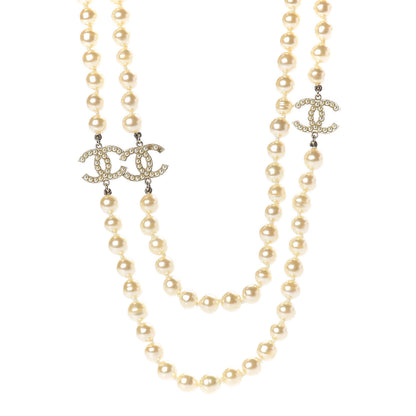 Chanel Pearl CC Long Necklace Gold 1 of 6