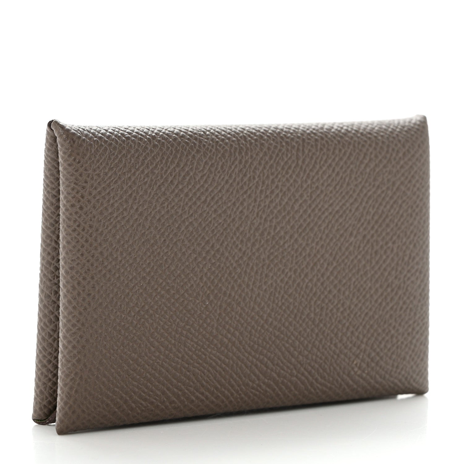 Hermes Epsom Verso Calvi Card Case Etain Vert Criquet 2 of 8
