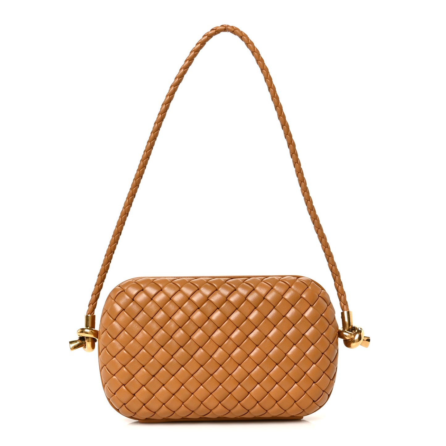 Calfskin Intrecciato Knot On Strap Camel