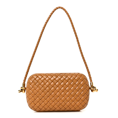 Bottega Veneta Calfskin Intrecciato Knot On Strap Camel 1 of 9