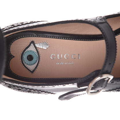 Gucci Calfskin Queercore Brogue Knee High Boots 37 Black 6 of 8