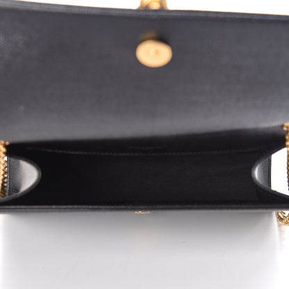 Saint Laurent Grain De Poudre Medium Classic Monogram Kate Tassel Satchel Black 5 of 9