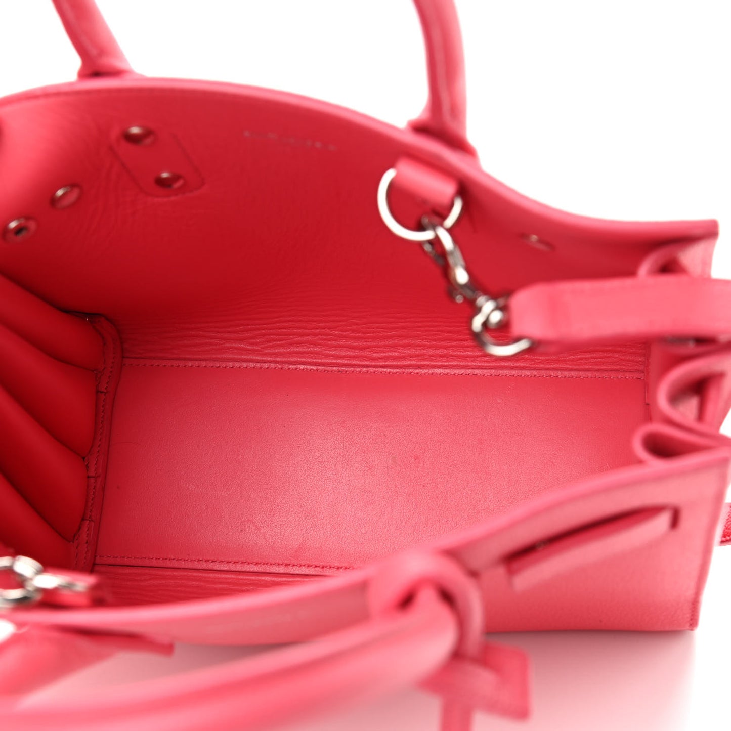 Grained Calfskin Nano Sac De Jour Coral