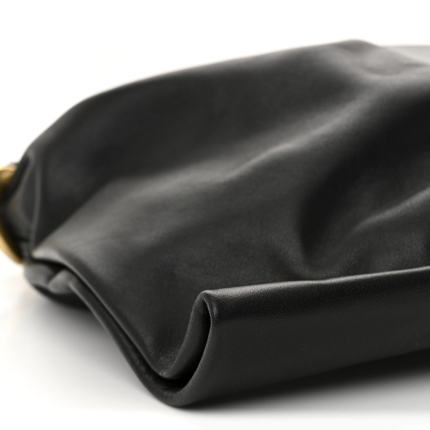 Calfskin Small Swan Chain Shoulder Bag Black