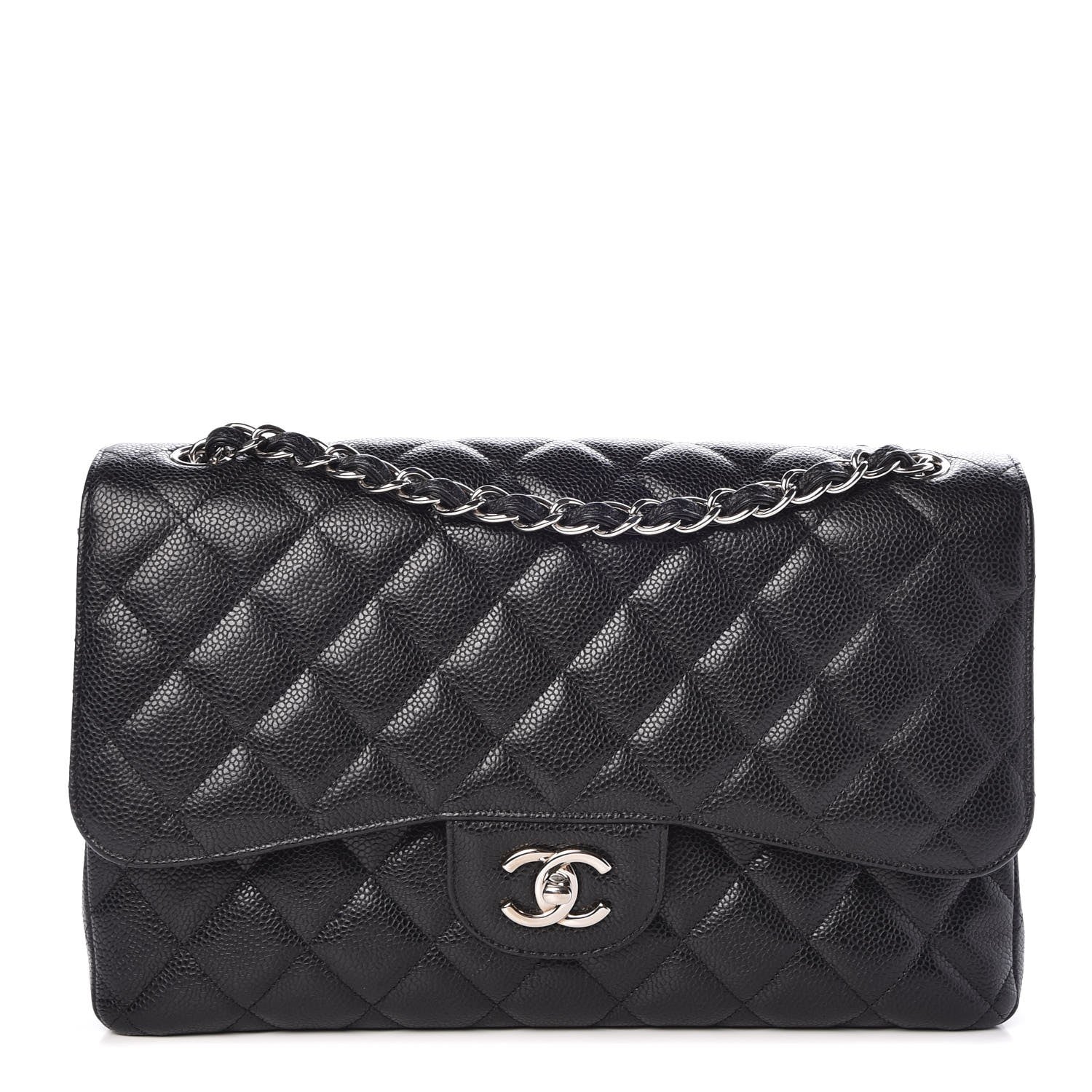 Chanel Caviar Quilted Jumbo Double Flap Black 1 of 9