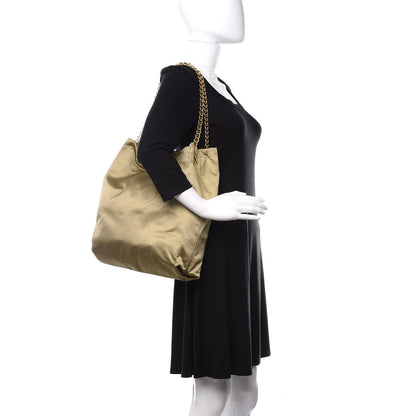 Prada Satin Rasso Chain Bag Light Green 2 of 12