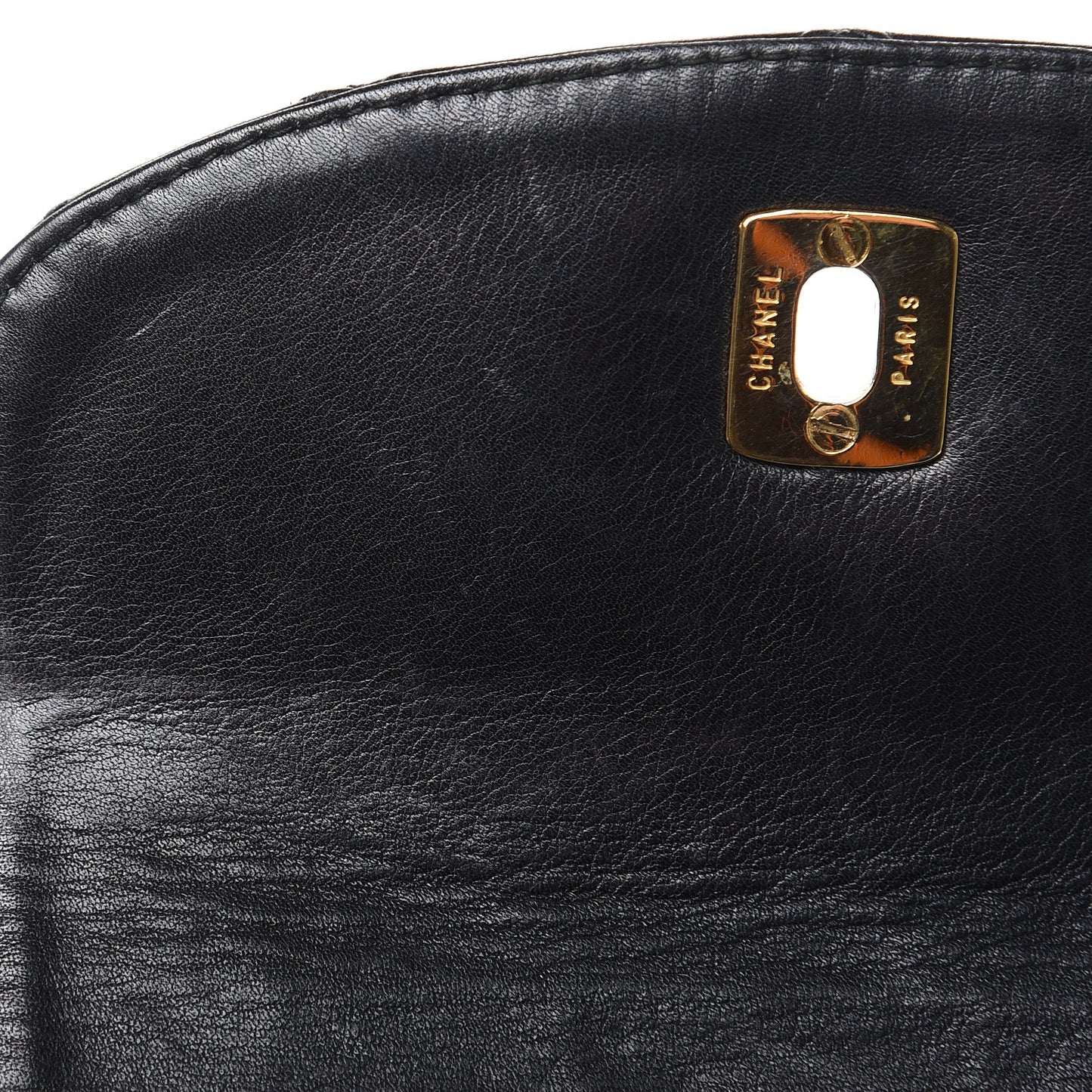 Lambskin Quilted Flap Waist Belt Bag Black