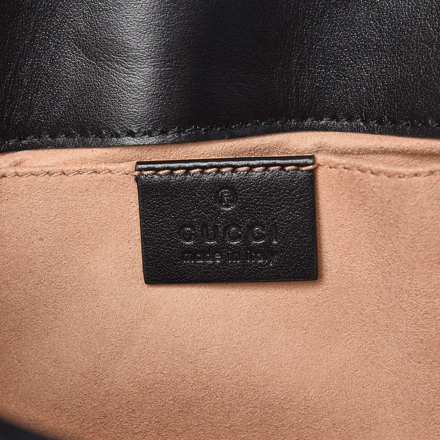 Gucci Calfskin Matelasse Mini GG Marmont Shoulder Bag Black 6 of 8