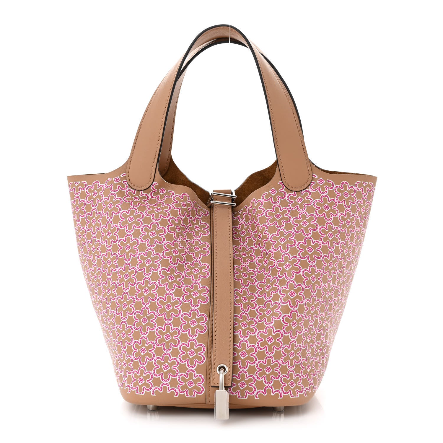 Hermes Swift Lucky Daisy Picotin Lock 18 PM Chai Rose White 1 of 10