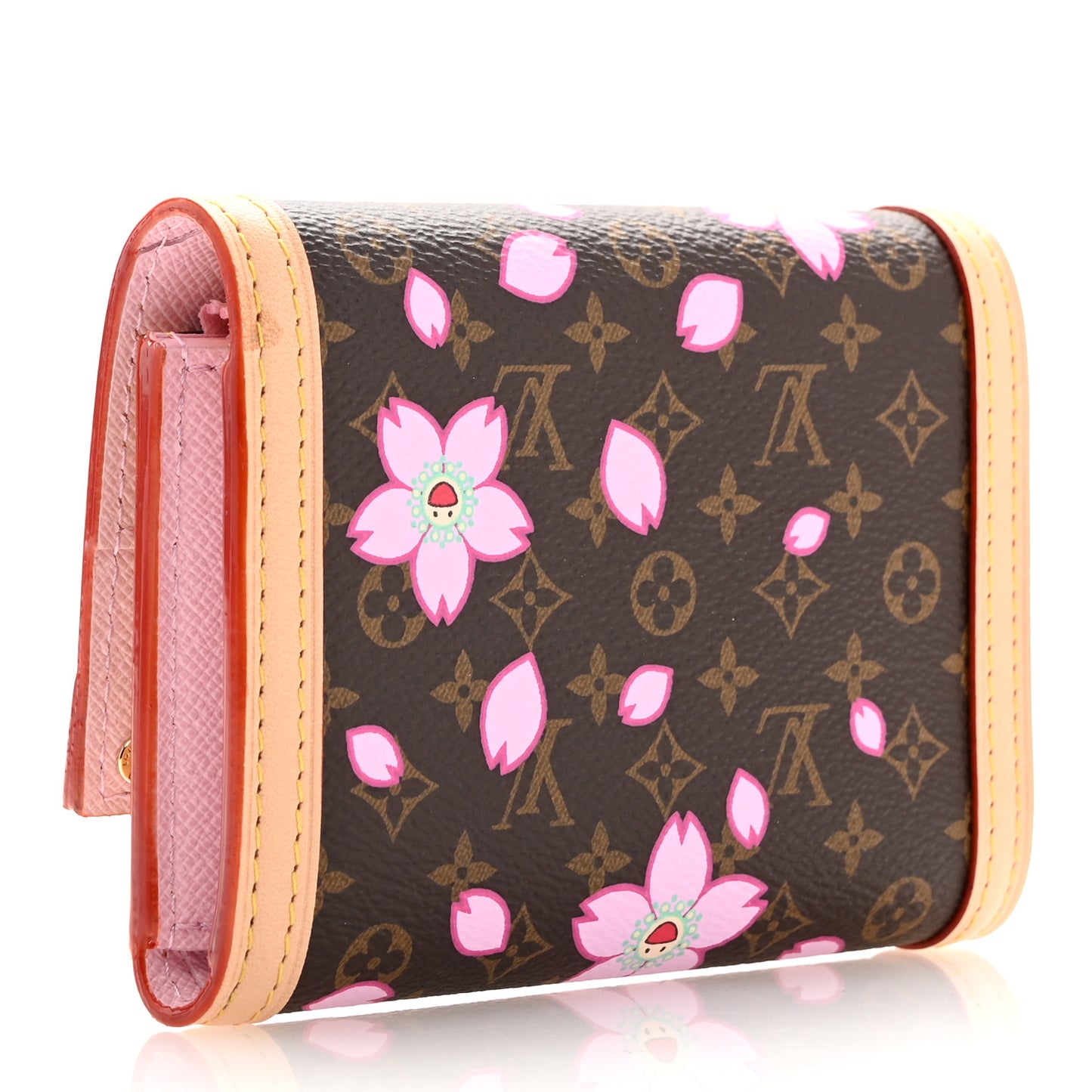 LV X TM Monogram Cherry Blossom Victorine Wallet Sakura Brown
