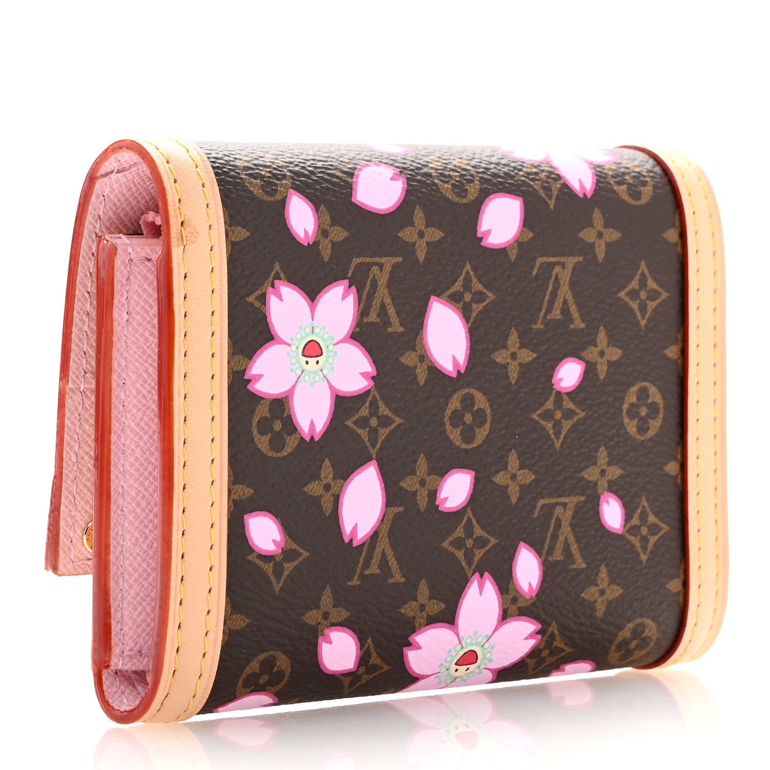Louis Vuitton LV X TM Monogram Cherry Blossom Victorine Wallet Sakura Brown 3 of 7