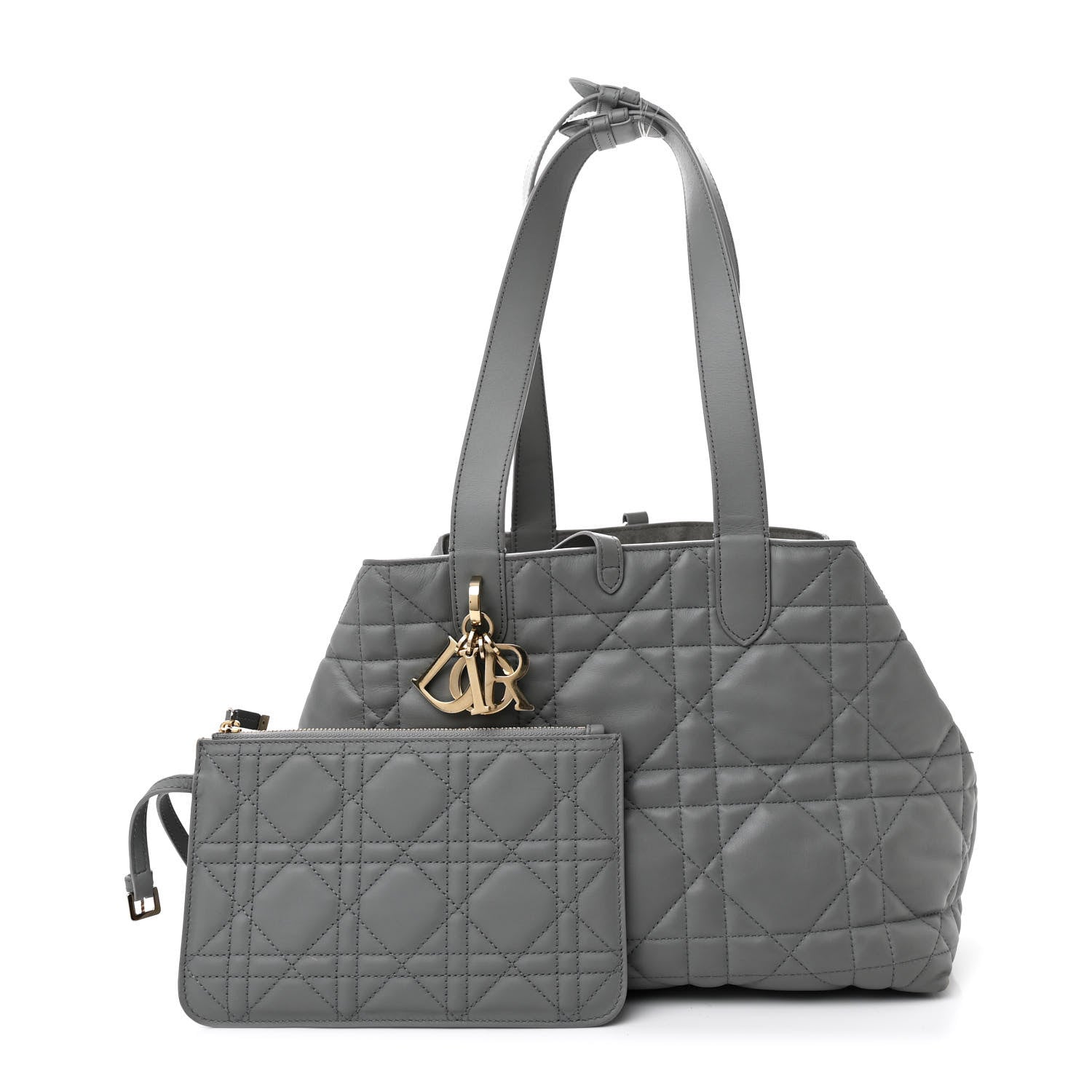 Christian Dior Calfskin Macrocannage Medium Toujours Grey 3 of 14