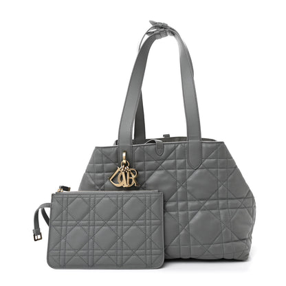 Christian Dior Calfskin Macrocannage Medium Toujours Grey 3 of 14