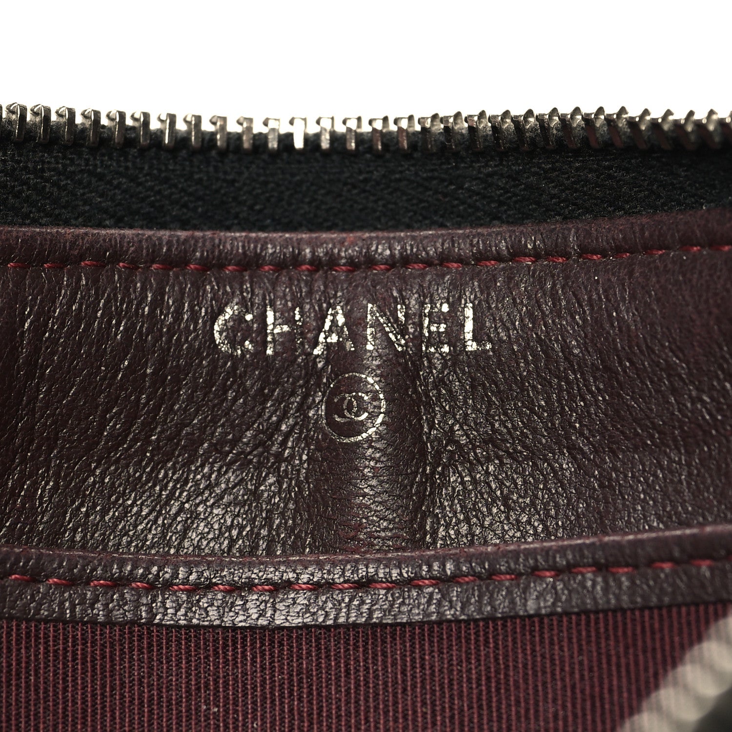 Chanel Lambskin Quilted Zip Pouch Black 6 of 12