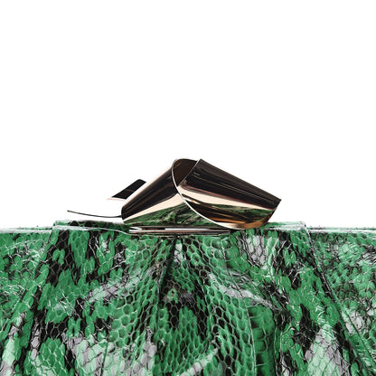 Jimmy Choo Gloss Elaphe Snakeskin Cara Clutch Kew 11 of 12