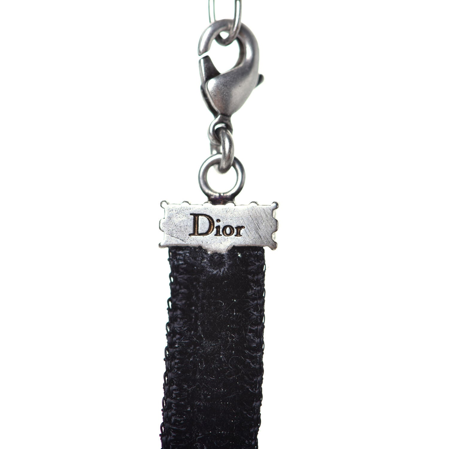 Christian Dior Velvet Crystal J’Adior Choker Necklace Black 5 of 5