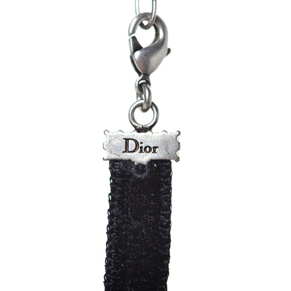 Christian Dior Velvet Crystal J’Adior Choker Necklace Black 5 of 5