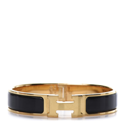 Hermes Enamel Narrow Clic Clac H Bracelet PM Black 1 of 7