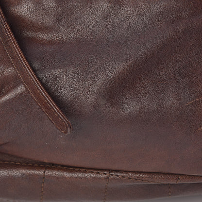 Chanel Calfskin Stitched Outdoor Ligne Bowler Brown 23 of 24