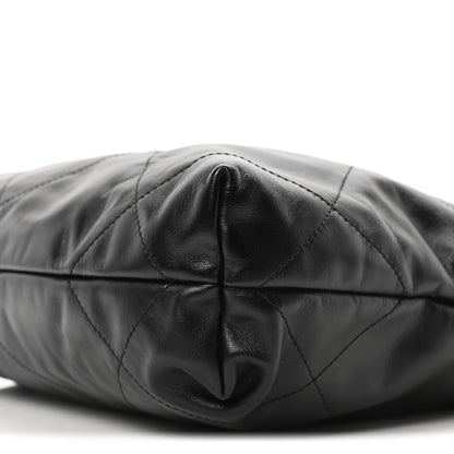 Chanel Shiny Calfskin Quilted Small Chanel 22 So Black 11 of 11
