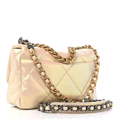 Chanel Iridescent Lambskin Quilted Medium Chanel 19 Flap Pink 2 of 8