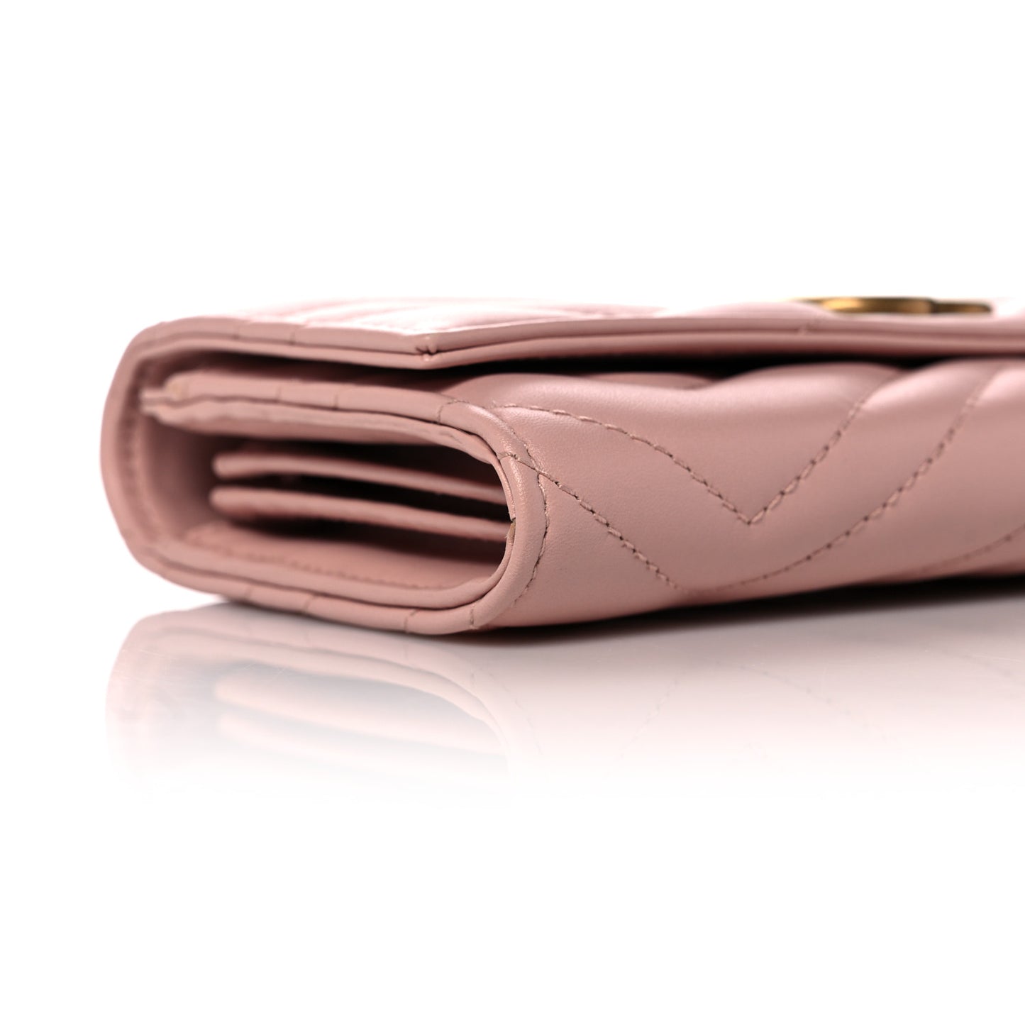Calfskin Matelasse GG Marmont Continental Wallet Perfect Pink
