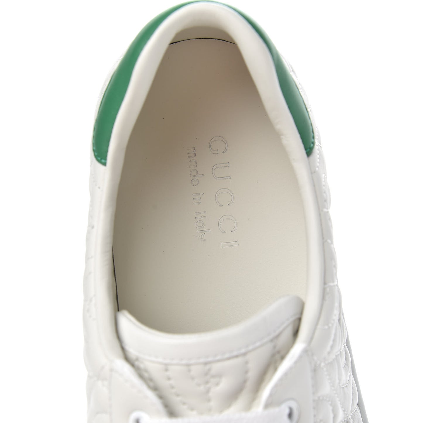 Nappa G Rhombus Mens Ace Sneakers 8 Great White Green